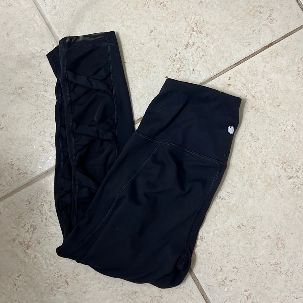 Gray/ blue yoga leggings